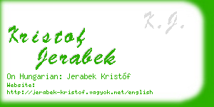 kristof jerabek business card